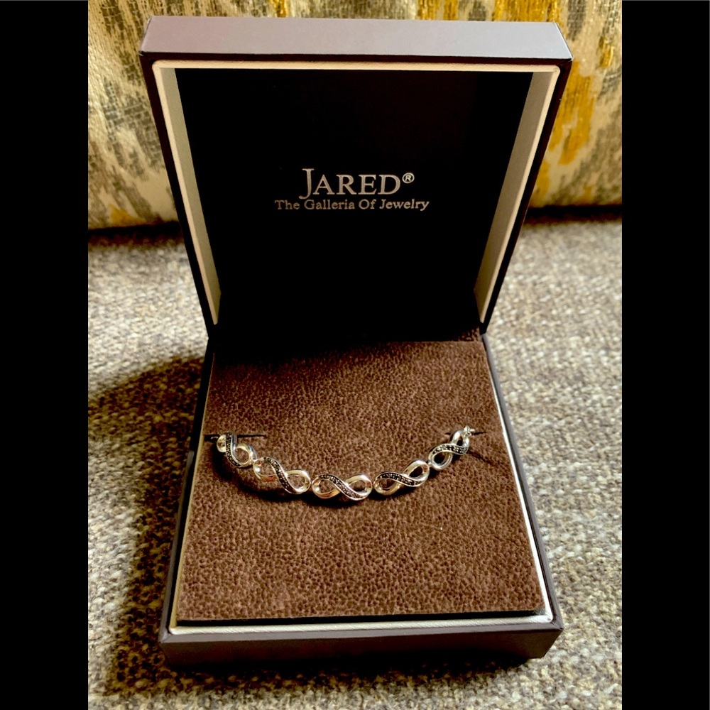 JARED Black Diamond Bolo Bracelet -Brand New